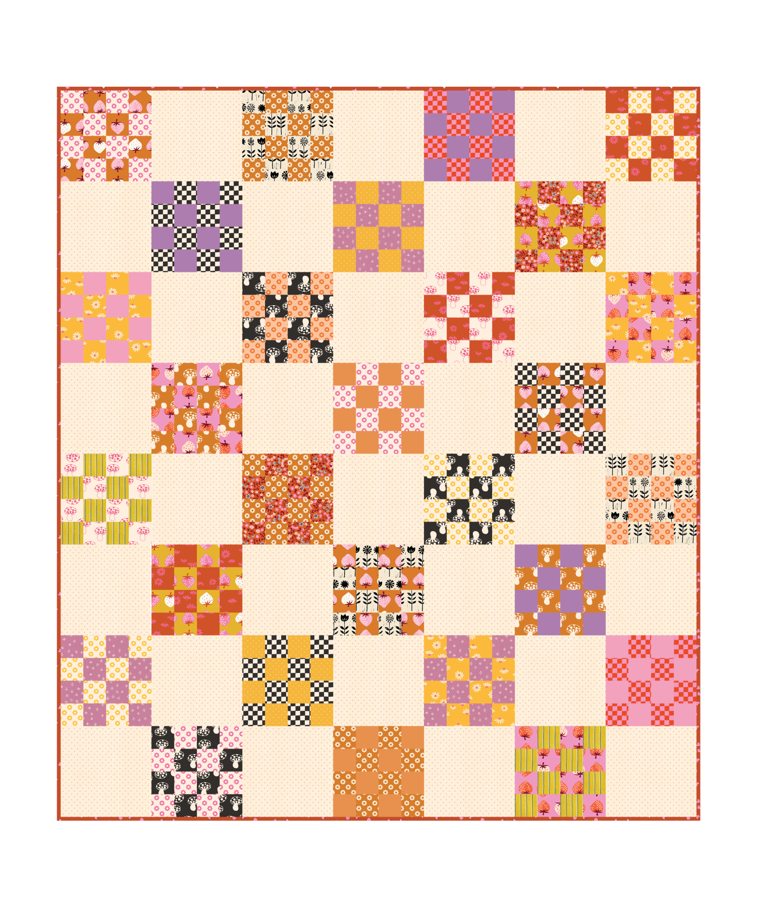 Daisy Sixteen Patch Quilt Kit Throw Size — Alexia Marcelle Abegg